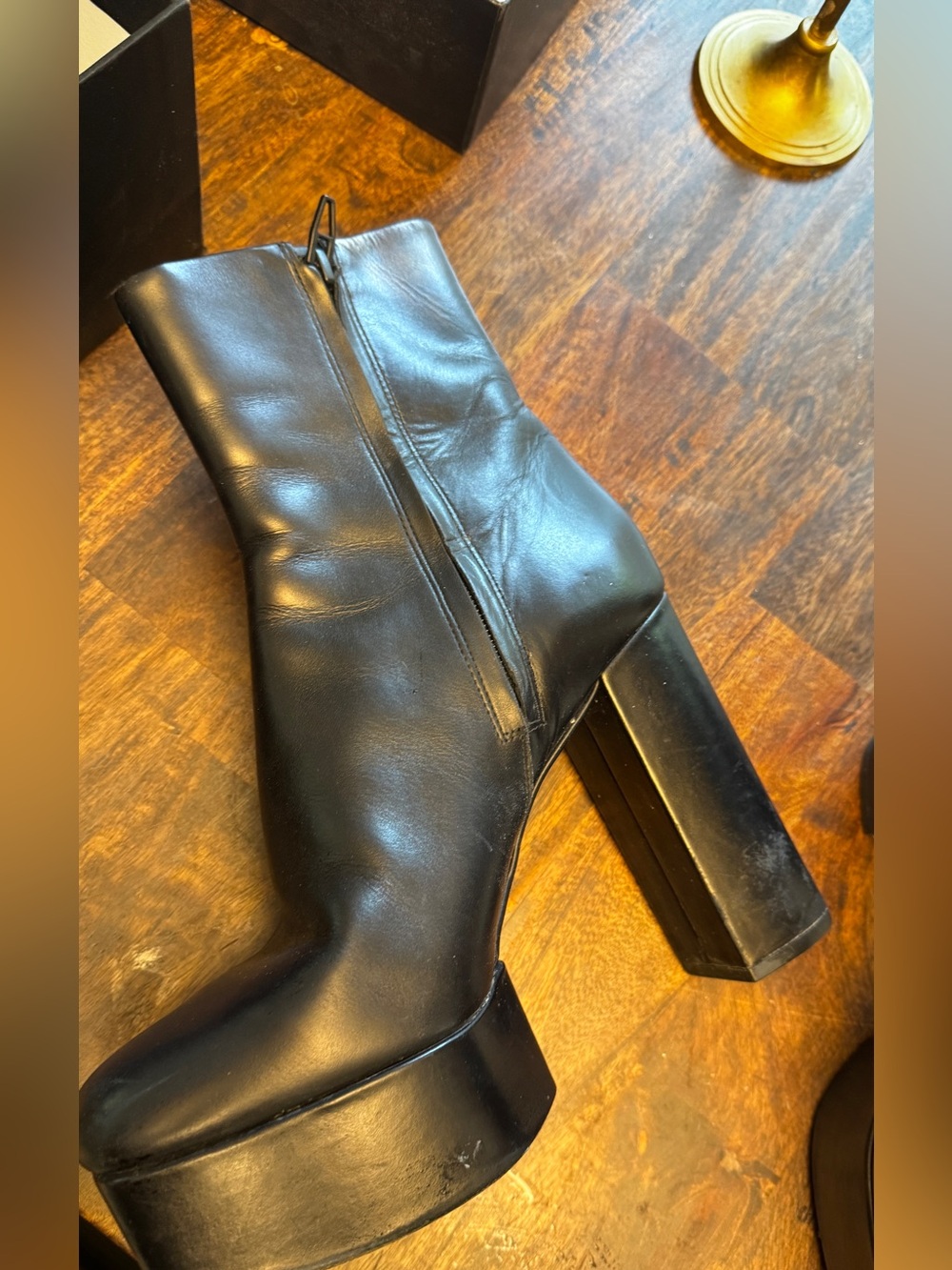 Black Alexander Wang Platform Ankle Boots - Picture 11 of 15